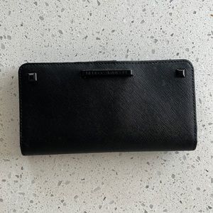 Rebecca Minkoff Black Saffiano Leather Waller